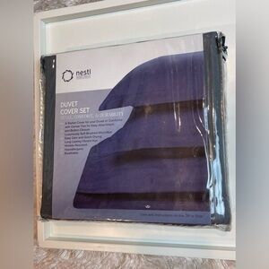 Nestl Gray Duvet Twin 68 X 90 Brushed Microfiber Cover Set‎